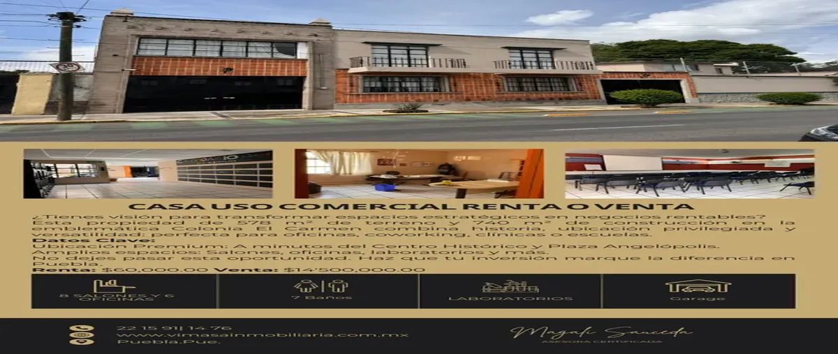 Foto de casa en renta en 23 poniente 312, centro, puebla, puebla, 0 No. 01