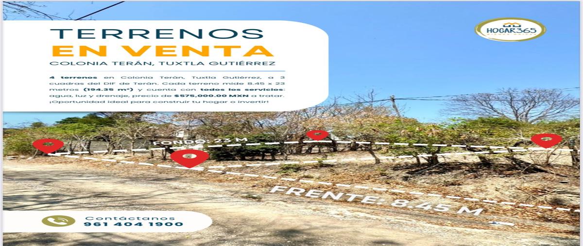 Foto de terreno habitacional en 4a oriente sur , terán, tuxtla gutiérrez, chiapas, 0 foto 02 Foto de terreno habitacional en venta en 4a oriente sur , terán, tuxtla gutiérrez, chiapas, 0 No. 02