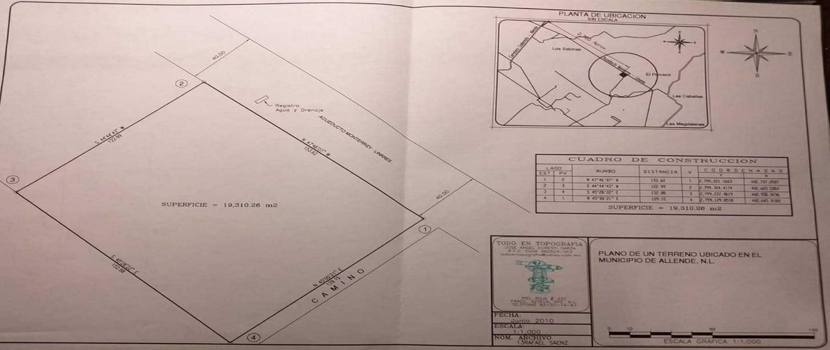 Foto de terreno habitacional en venta en acueducto monterrey- linares , los sabinos, allende, nuevo león, 0 No. 05