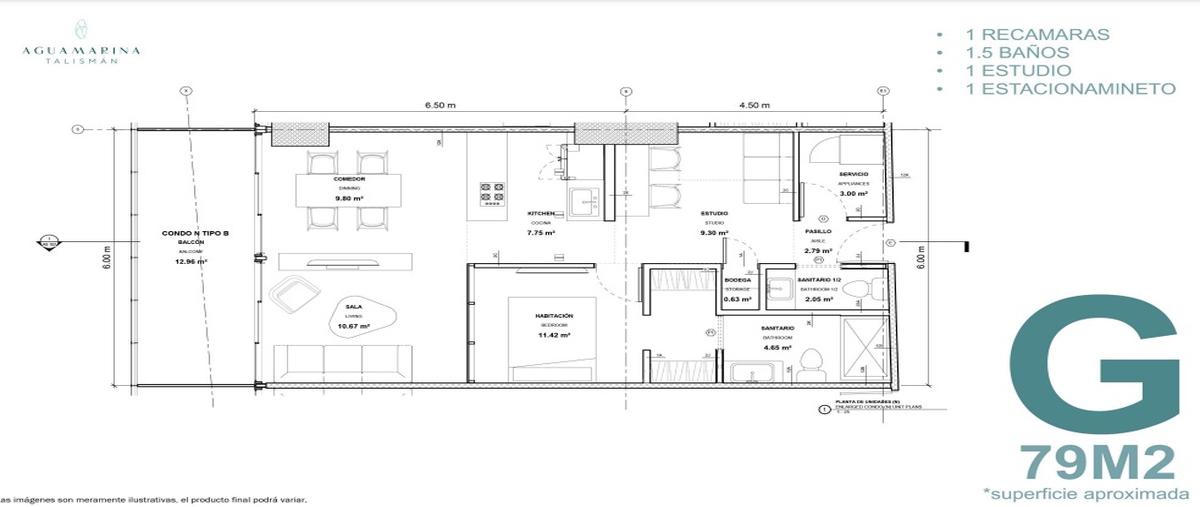 Foto de departamento en venta en aguamarina talisman "modelo f, g, h" , palos prietos, mazatlán, sinaloa, 24702050 No. 03