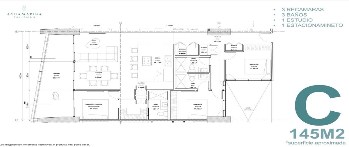 Foto de departamento en venta en aguamarina talisman "modelo loft" , palos prietos, mazatlán, sinaloa, 24702049 No. 03
