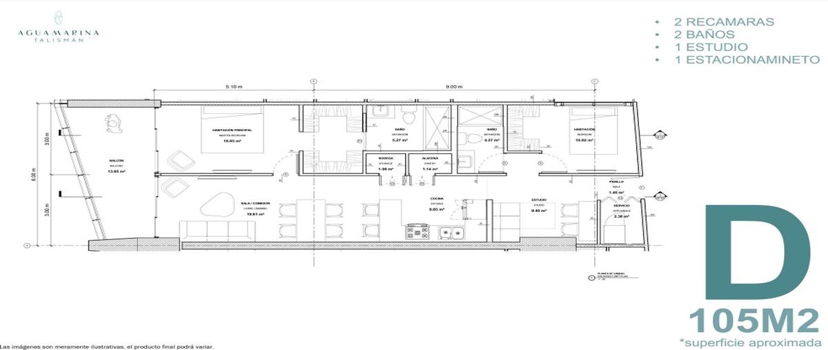 Foto de departamento en venta en aguamarina talisman "modelo loft" , palos prietos, mazatlán, sinaloa, 24702049 No. 04