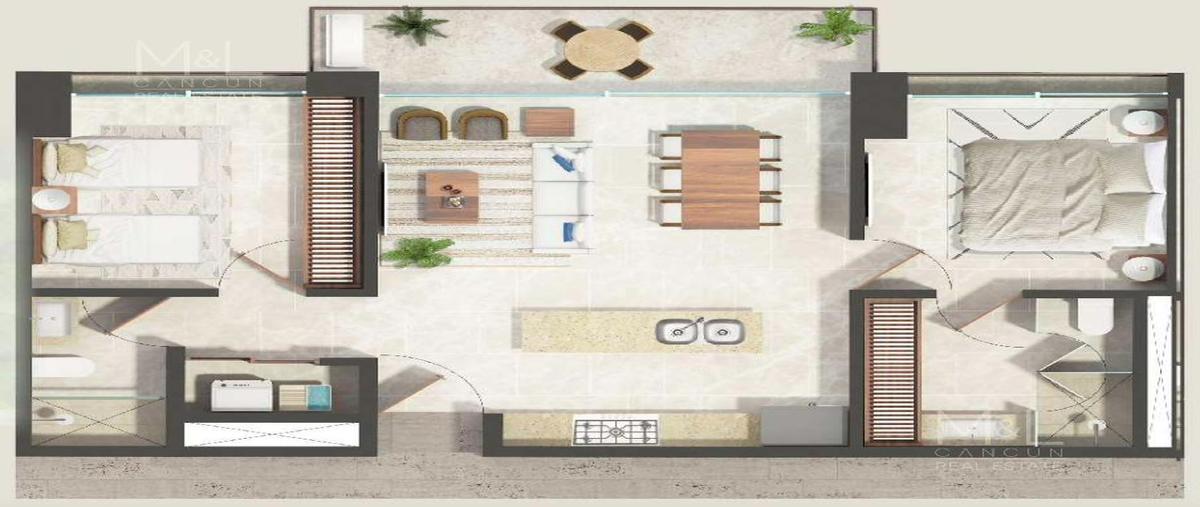 Foto de departamento en venta en  , álamos i, benito juárez, quintana roo, 0 No. 05