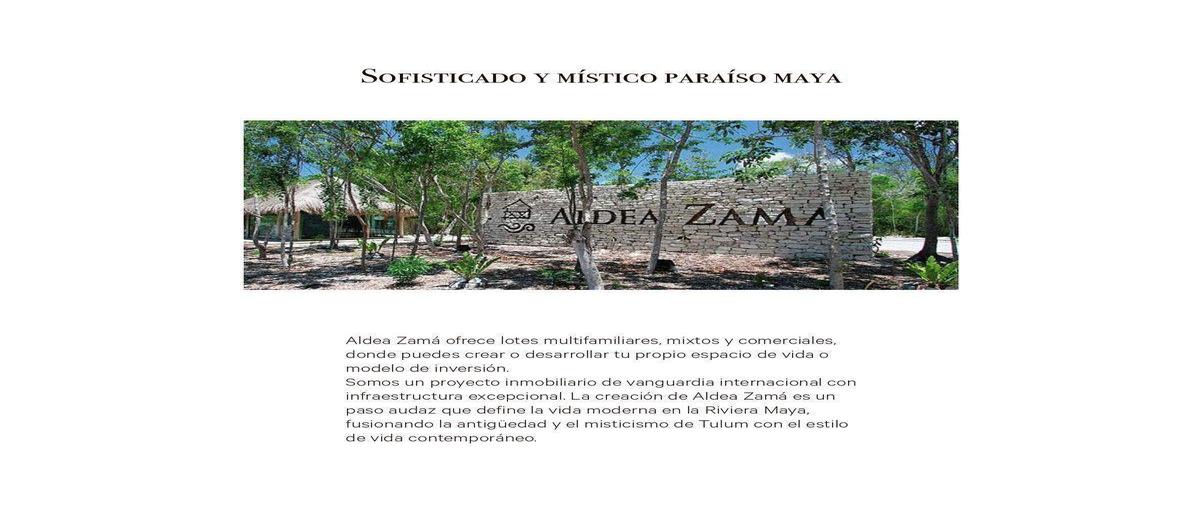 Foto de terreno habitacional en venta en  , aldea zama, tulum, quintana roo, 0 No. 01