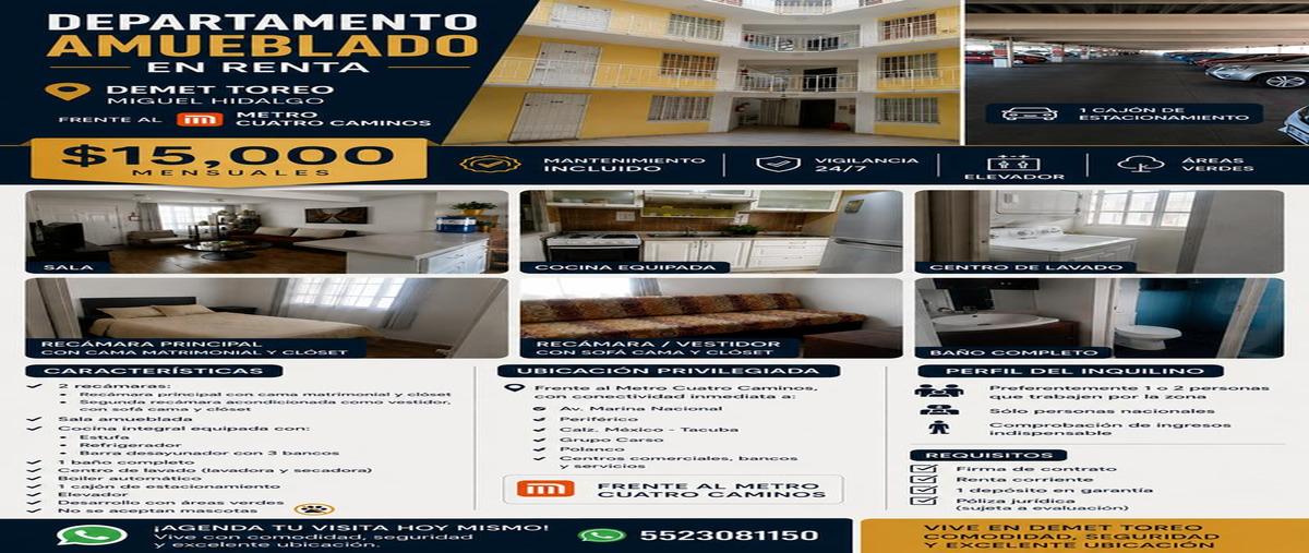 Foto de departamento en renta en  , argentina poniente, miguel hidalgo, df / cdmx, 31525964 No. 03