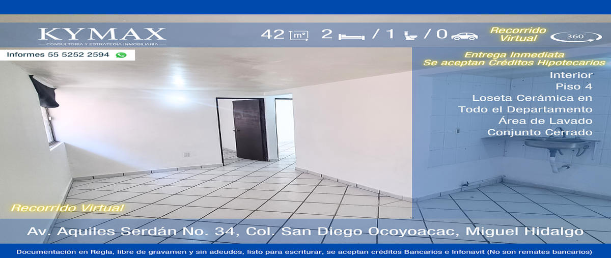 Foto de departamento en venta en avenida aquiles serdán , san diego ocoyoacac, miguel hidalgo, df / cdmx, 0 No. 03