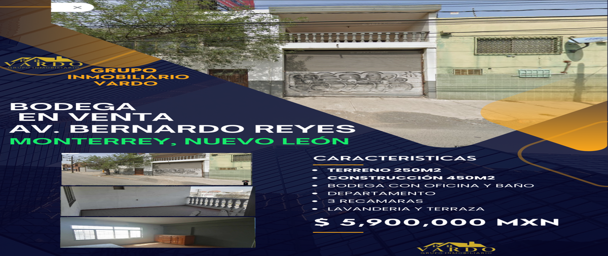 Foto de bodega en venta en avenida bernardo reyes , monterrey centro, monterrey, nuevo león, 0 No. 01