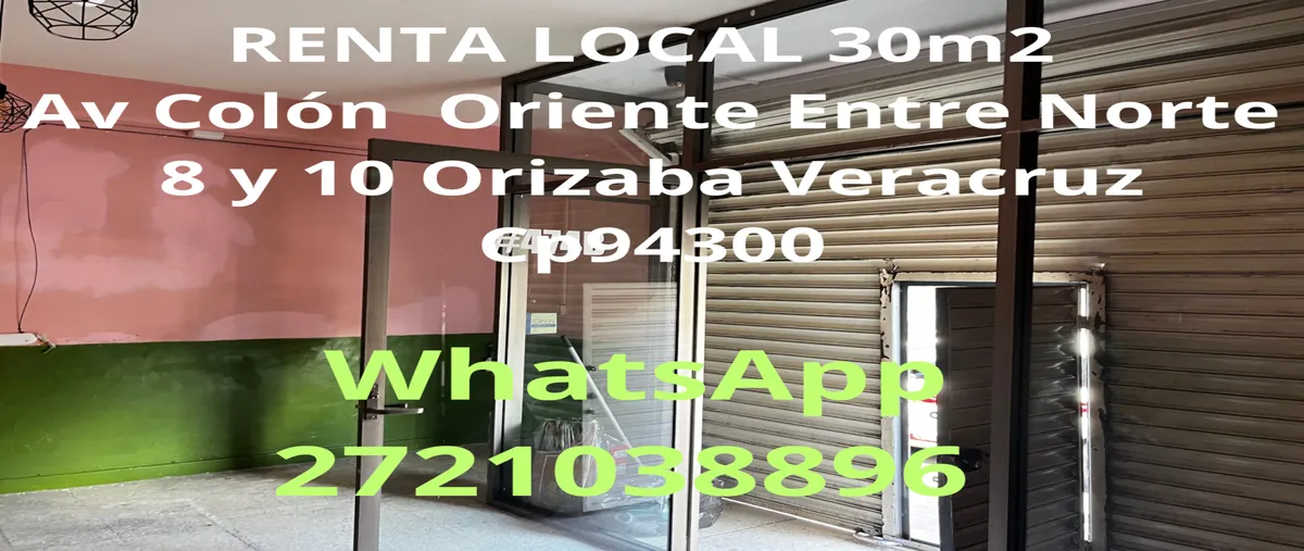 Foto de local en renta en avenida colón oriente entre norte 8 y 10 , orizaba centro, orizaba, veracruz de ignacio de la llave, 30290303 No. 01