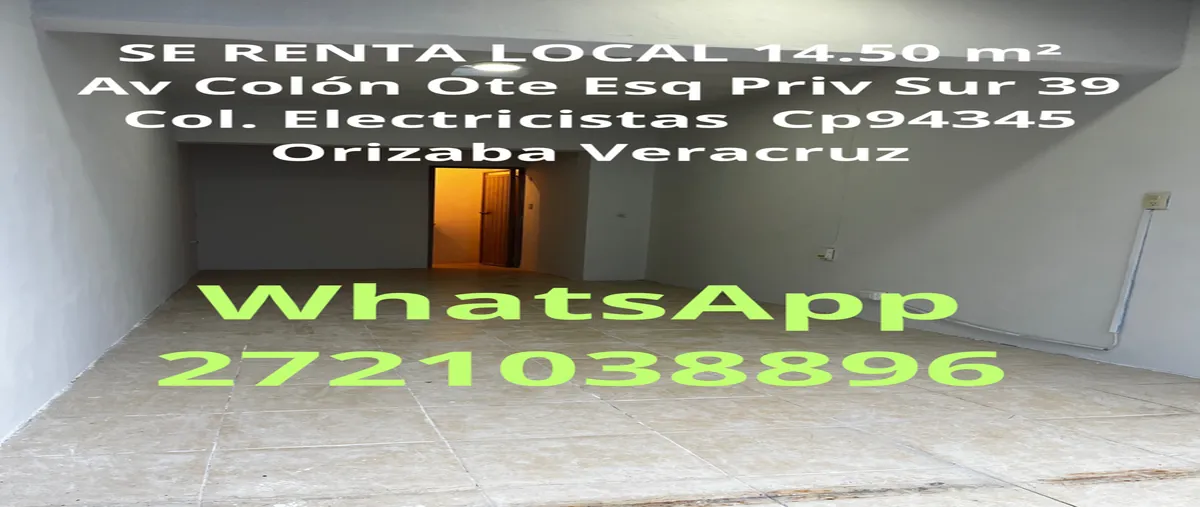 Foto de local en renta en avenida colón oriente esquina privada sur 39 2035a, electricistas, orizaba, veracruz de ignacio de la llave, 30287409 No. 01