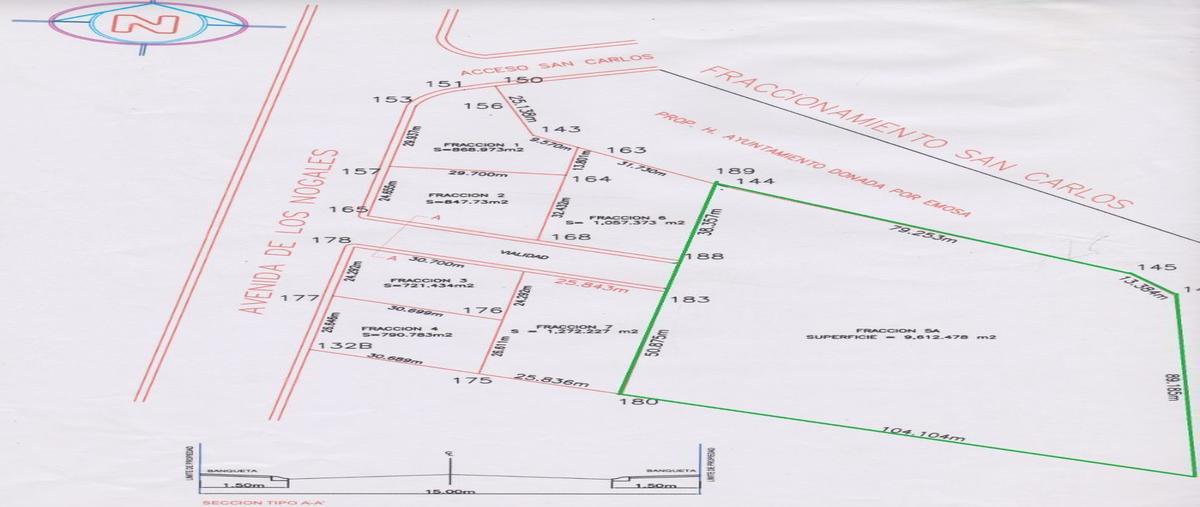 Foto de terreno habitacional en venta en avenida de los nogales , san carlos iii etapa, nogales, sonora, 18263491 No. 01
