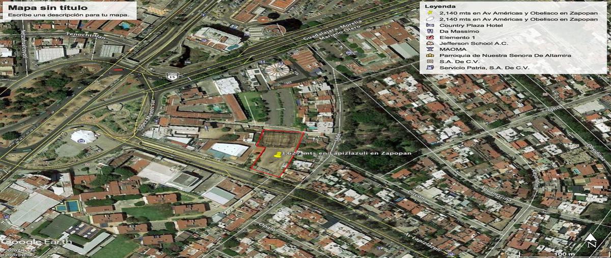 Foto de terreno habitacional en venta en avenida lapislazuli , residencial victoria, zapopan, jalisco, 20279979 No. 01