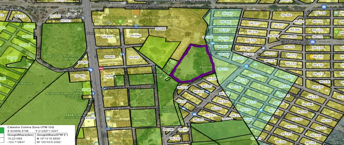 Foto de terreno habitacional en venta en avenida paseo de la revolución s/n , el tecolote, colima, colima, 12206419 No. 01