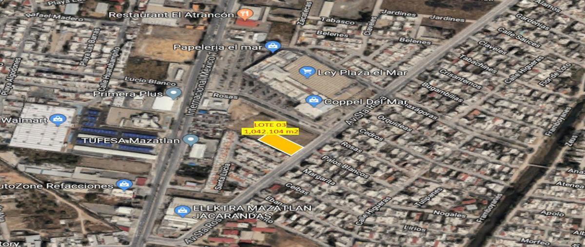 Foto de terreno comercial en venta en avenida santa rosa , jacarandas, mazatlán, sinaloa, 20165510 No. 02