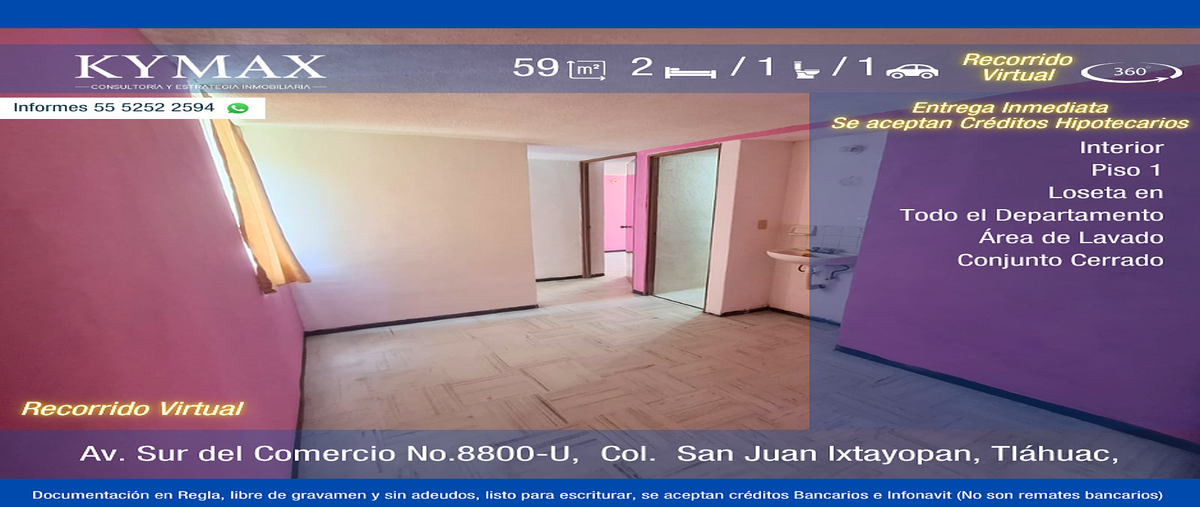 Foto de departamento en avenida sur del comercio , san juan, tláhuac, df / cdmx, 0 foto 01 Foto de departamento en venta en avenida sur del comercio , san juan, tláhuac, df / cdmx, 0 No. 01