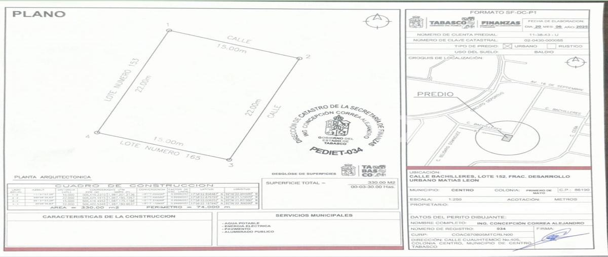 Foto de terreno comercial en venta en bachilleres , primero de mayo, centro, tabasco, 0 No. 03