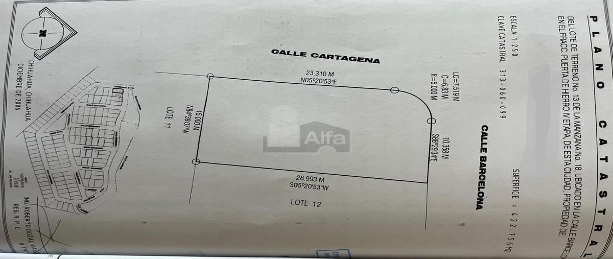 Foto de terreno habitacional en barcelona esquina cartagena 18, puerta de hierro iv, chihuahua, chihuahua, 0 foto 02 Foto de terreno habitacional en venta en barcelona esquina cartagena 18, puerta de hierro iv, chihuahua, chihuahua, 0 No. 02
