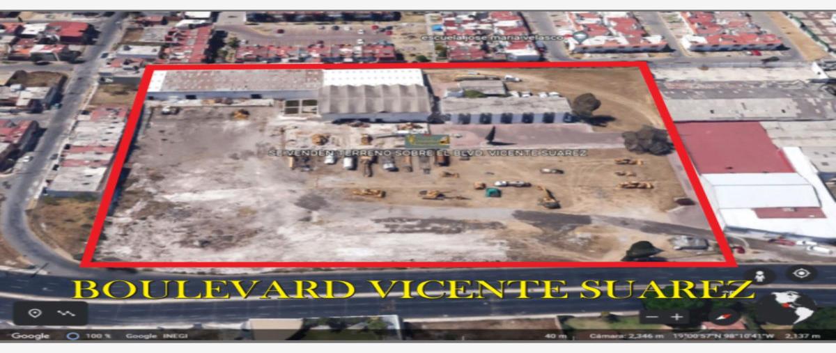 Foto de terreno comercial en venta en boulevard vicente suarez 2539, villa las flores, puebla, puebla, 25824574 No. 01