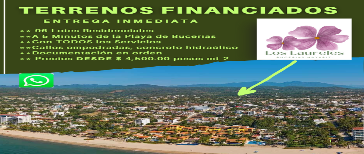 Foto de terreno habitacional en venta en bucerías , bucerías centro, bahía de banderas, nayarit, 29338829 No. 01