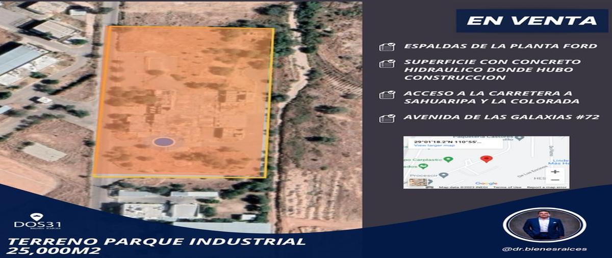 Foto de terreno comercial en venta en calle de las galaxias , parque industrial, san luis río colorado, sonora, 0 No. 01