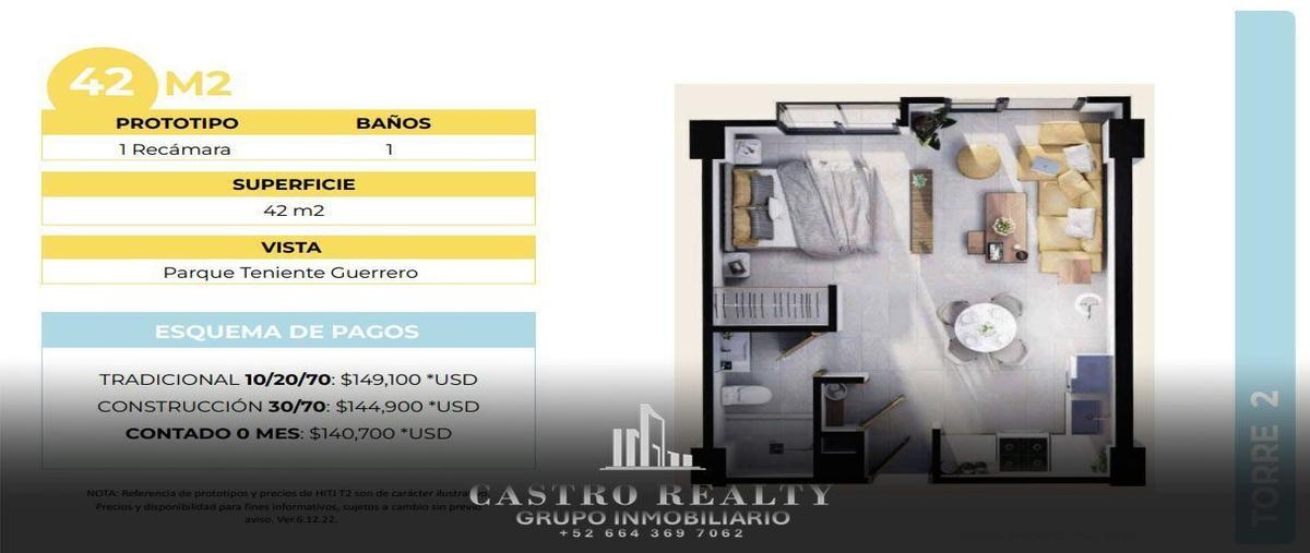 Foto de departamento en venta en calle salvador díaz mirón 4ta. 7600 , zona centro, tijuana, baja california, 27608210 No. 03