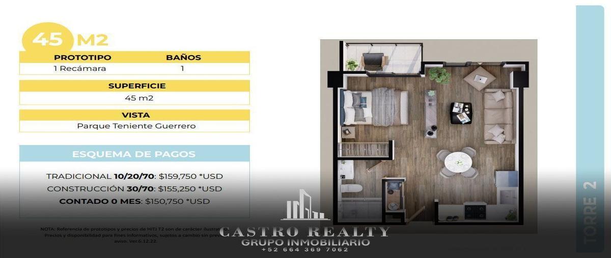 Foto de departamento en venta en calle salvador díaz mirón 4ta. 7600 , zona centro, tijuana, baja california, 27608210 No. 04
