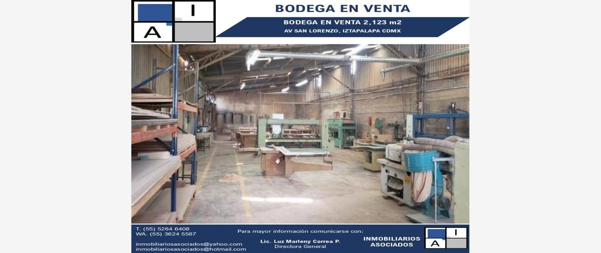 Foto de bodega en venta en calzada san lorenzo 1, san lorenzo, iztapalapa, df / cdmx, 26807667 No. 01