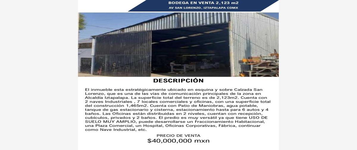 Foto de bodega en venta en calzada san lorenzo 1, san lorenzo, iztapalapa, df / cdmx, 26807667 No. 02