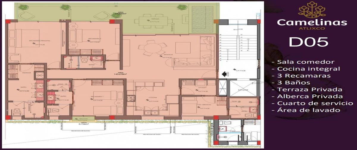 Foto de departamento en venta en camelinas , ahuehuetes, atlixco, puebla, 25966819 No. 04