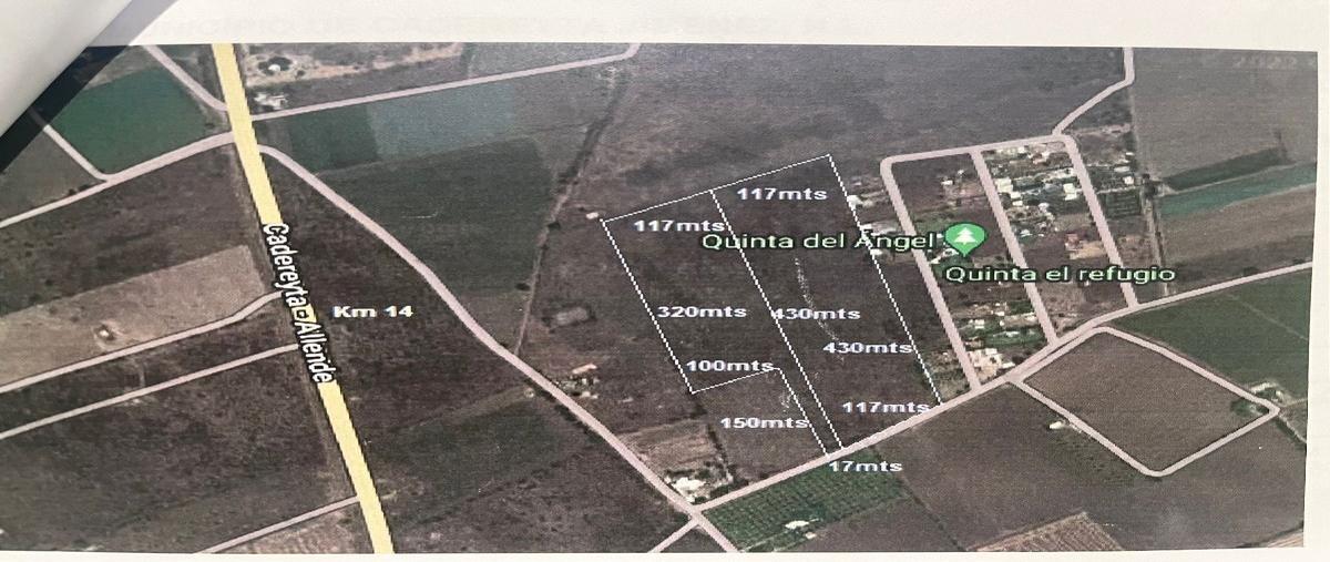 Foto de terreno habitacional en venta en camino a la ceja , el refugio, cadereyta jiménez, nuevo león, 29041880 No. 01