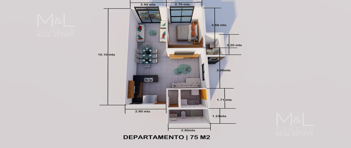 Foto de departamento en venta en  , cancún (internacional de cancún), benito juárez, quintana roo, 0 No. 03