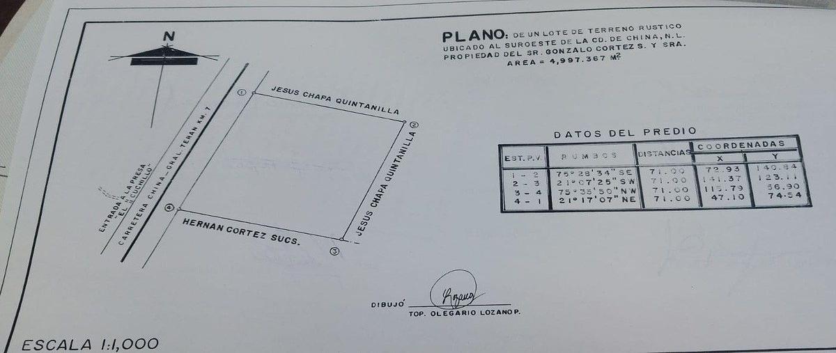 Foto de terreno habitacional en carretera china-general teran kilometro 7 , china, china, nuevo león, 30732120 foto 05 Foto de terreno habitacional en venta en carretera china-general teran kilometro 7 , china, china, nuevo león, 30732120 No. 05