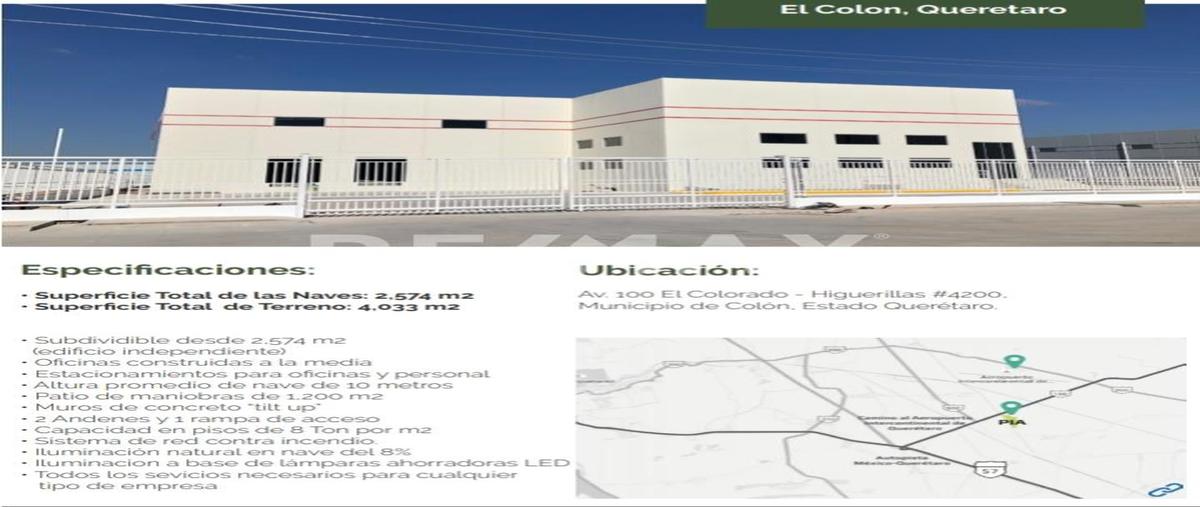 Foto de bodega en carretera estatal 200 colorado-higuerillas , ejido san ildefonso, colón, querétaro, 0 foto 01 Foto de bodega en venta en carretera estatal 200 colorado-higuerillas , ejido san ildefonso, colón, querétaro, 0 No. 01