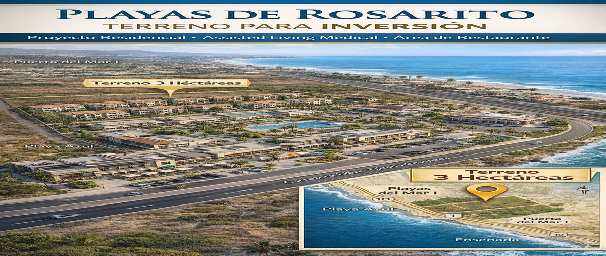 Foto de terreno habitacional en venta en carretera libre playas de rosarito , primo tapia, playas de rosarito, baja california, 30369080 No. 03