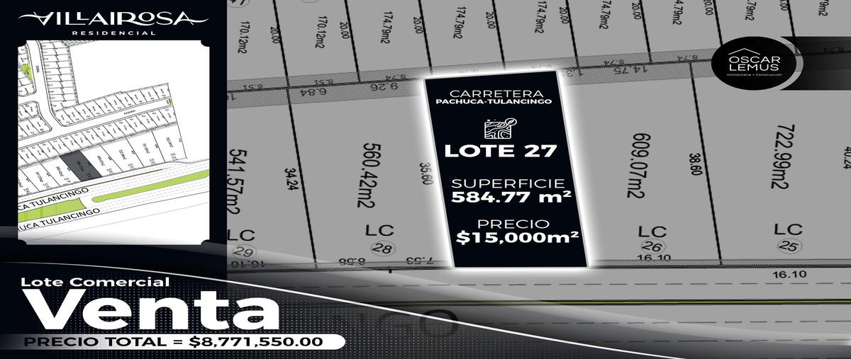 Foto de terreno comercial en venta en carretera pachuca-tulancingo , el portezuelo, mineral de la reforma, hidalgo, 0 No. 01