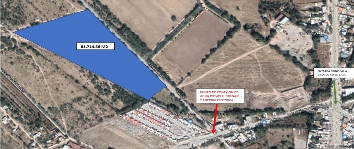 Foto de terreno habitacional en venta en carretera palomas entre libramiento de bledos y villa de reyes !! , villa de reyes centro, villa de reyes, san luis potosí, 24894195 No. 01