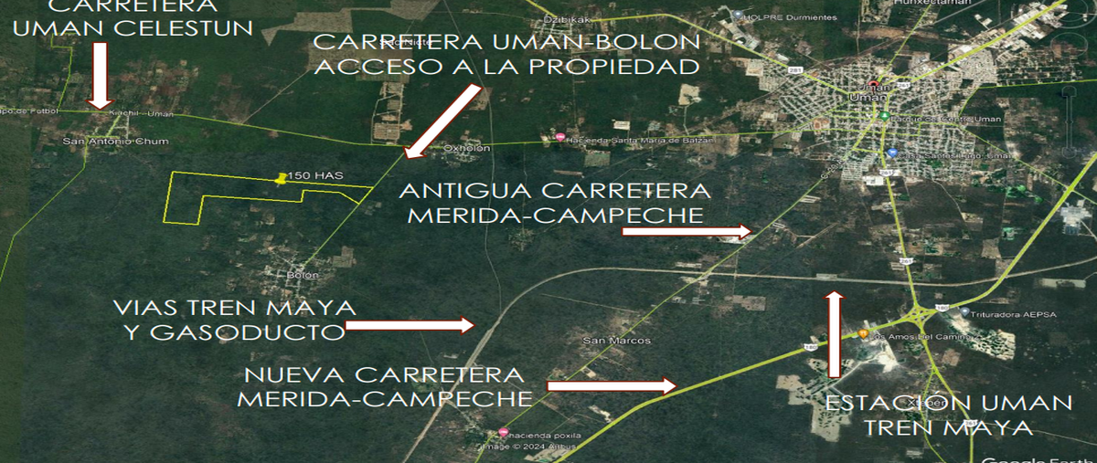 Foto de terreno habitacional en venta en carretera umán-bolón , centro umán, umán, yucatán, 31081692 No. 03
