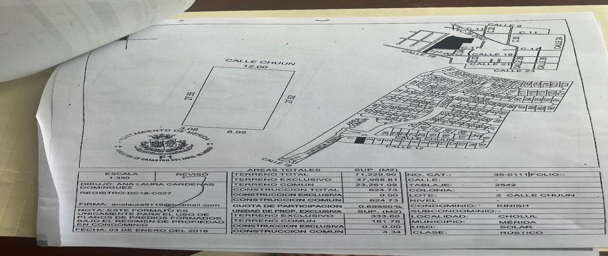 Foto de terreno habitacional en venta en  , cholul, mérida, yucatán, 27702760 No. 03