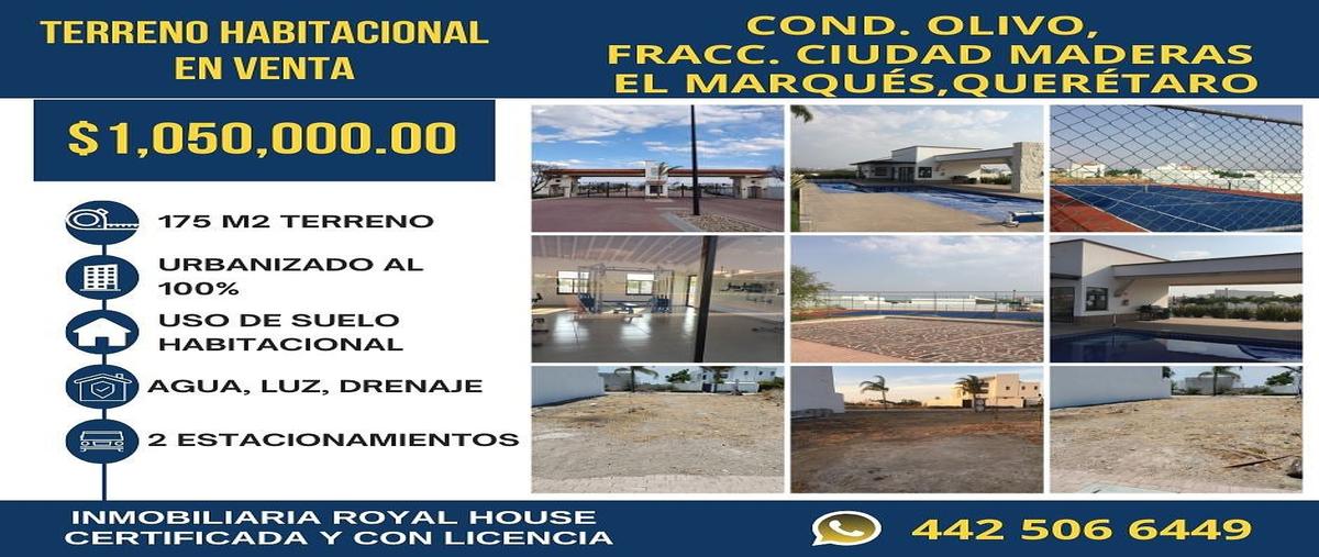 Foto de terreno habitacional en venta en condominio olivo , ciudad maderas, el marqués, querétaro, 0 No. 03