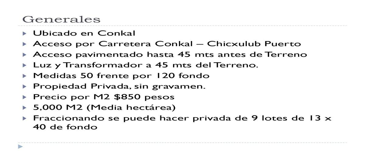 Foto de terreno habitacional en venta en  , conkal, conkal, yucatán, 0 No. 05