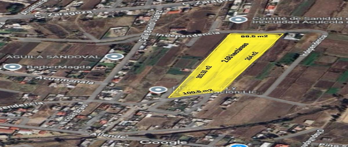 Foto de terreno habitacional en venta en  , crom santa inés, zacatelco, tlaxcala, 0 No. 01