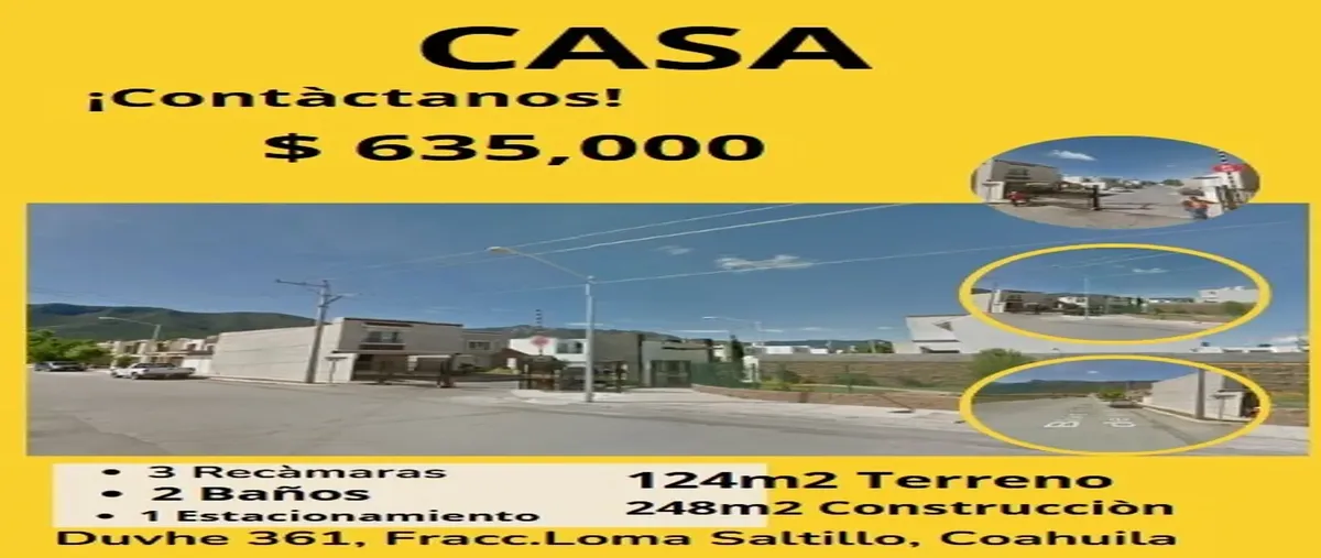 Foto de casa en venta en duvhe *, lomas de guadalupe, saltillo, coahuila de zaragoza, 0 No. 01