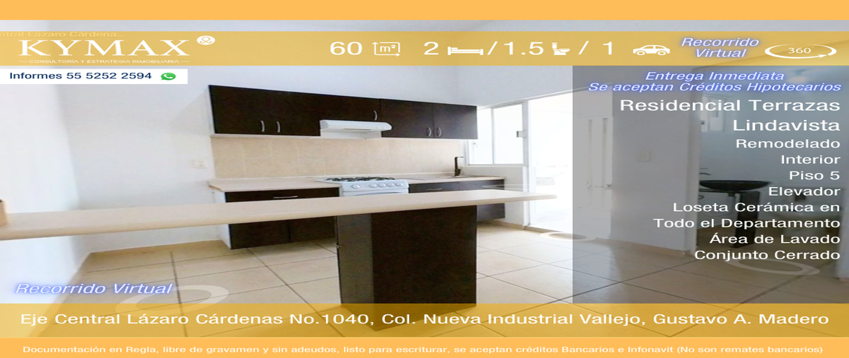 Foto de departamento en venta en eje central lázaro cárdenas , nueva industrial vallejo, gustavo a. madero, df / cdmx, 0 No. 01