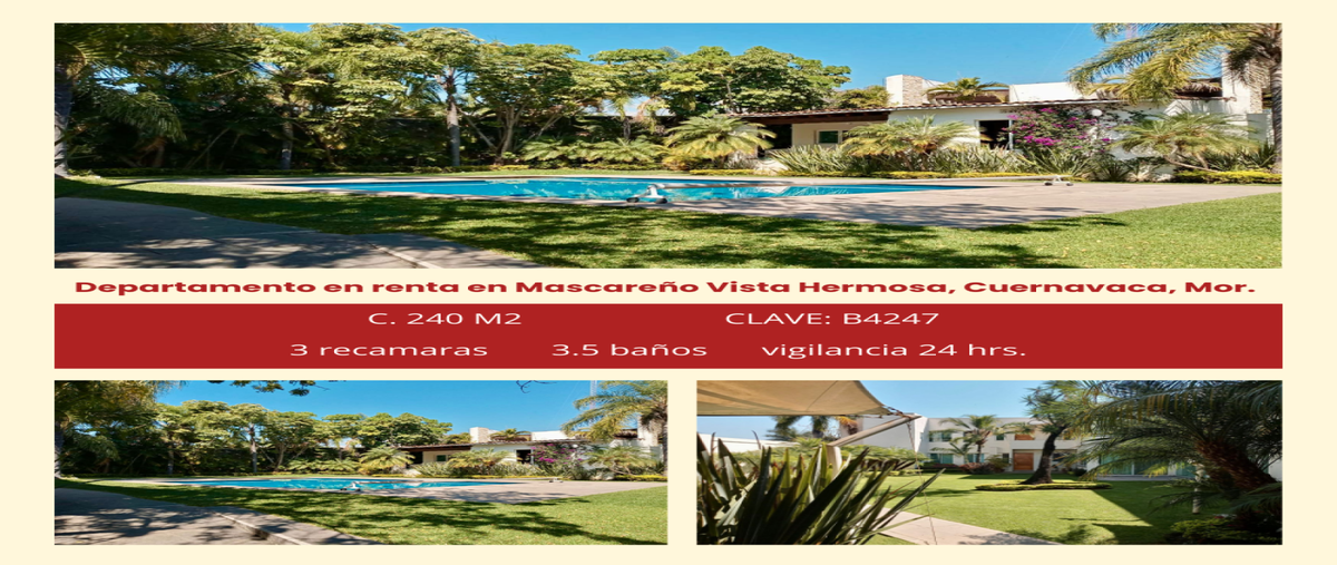 Foto de departamento en , el mascareño, cuernavaca, morelos, 30659669 foto 01 Foto de departamento en renta en , el mascareño, cuernavaca, morelos, 30659669 No. 01