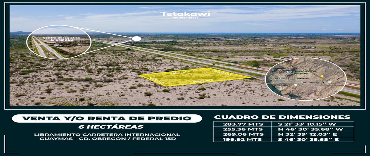 Foto de terreno habitacional en venta en  , empalme centro, empalme, sonora, 28592982 No. 01