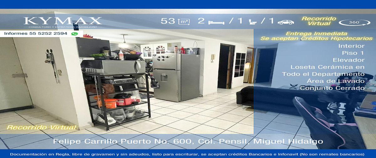 Foto de departamento en felipe carrillo puerto , modelo pensil, miguel hidalgo, df / cdmx, 0 foto 01 Foto de departamento en venta en felipe carrillo puerto , modelo pensil, miguel hidalgo, df / cdmx, 0 No. 01
