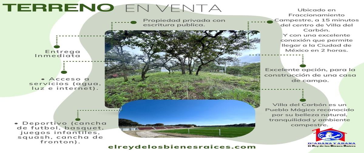 Foto de terreno habitacional en fraccionamiento campestre , villa del carbón, villa del carbón, méxico, 29457194 foto 02 Foto de terreno habitacional en venta en fraccionamiento campestre , villa del carbón, villa del carbón, méxico, 29457194 No. 02