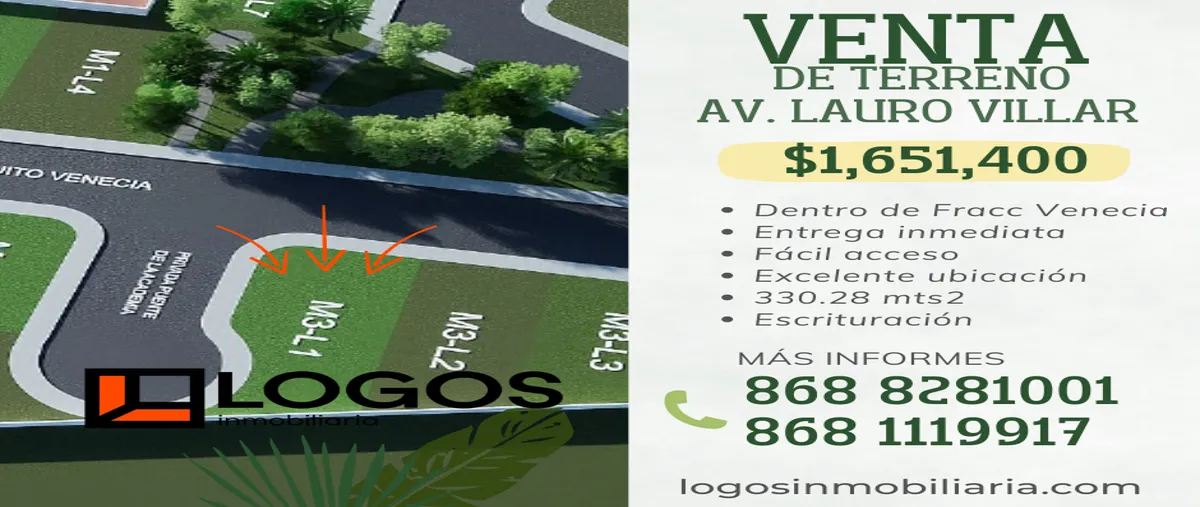Foto de terreno habitacional en venta en fraccionamiento venecia 1, guillermo guajardo, matamoros, tamaulipas, 30261589 No. 02