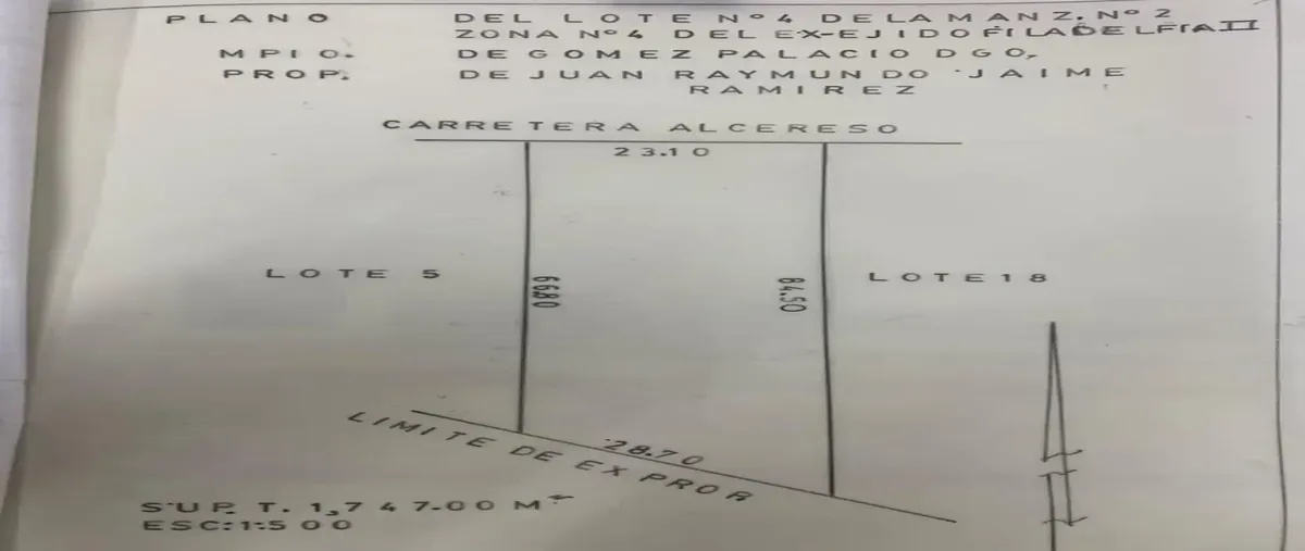 Foto de terreno comercial en venta en  , gómez palacio centro, gómez palacio, durango, 0 No. 03
