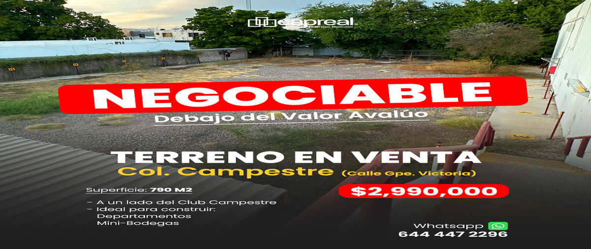 Foto de terreno habitacional en guadalupe victoria , campestre, cajeme, sonora, 30602880 foto 01 Foto de terreno habitacional en venta en guadalupe victoria , campestre, cajeme, sonora, 30602880 No. 01