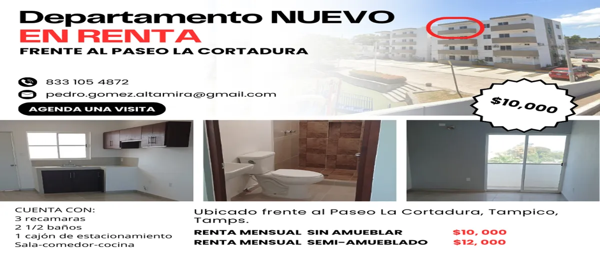 Foto de departamento en renta en héroes de chapultepec 208_b, tampico centro, tampico, tamaulipas, 0 No. 02